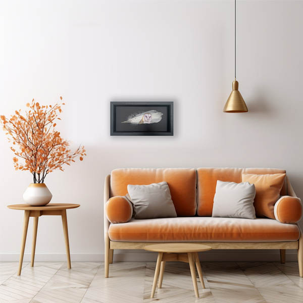 original painting barn owl silence is golden